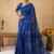 Royal Blue Handloom Cotton Saree FC1990
