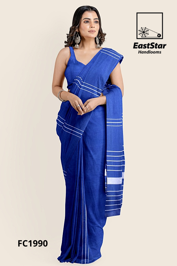 Royal Blue Handloom Cotton Saree FC1990 Royal Blue Handloom Cotton Saree FC1990