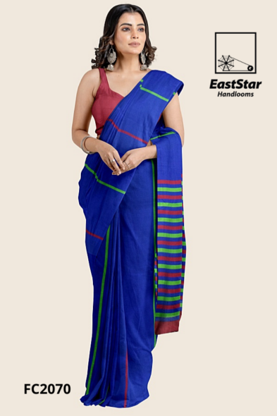 Royal Blue Handloom Cotton Saree FC2070 Royal Blue Handloom Cotton Saree FC2070