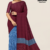 Maroon Blue Handloom Cotton Saree FC2152