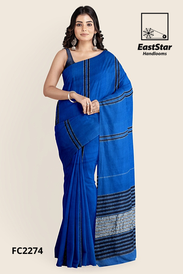 Royal Blue Handloom Cotton Saree FC2274