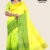 Lemon Yellow Green Handloom Silk Saree JS3447