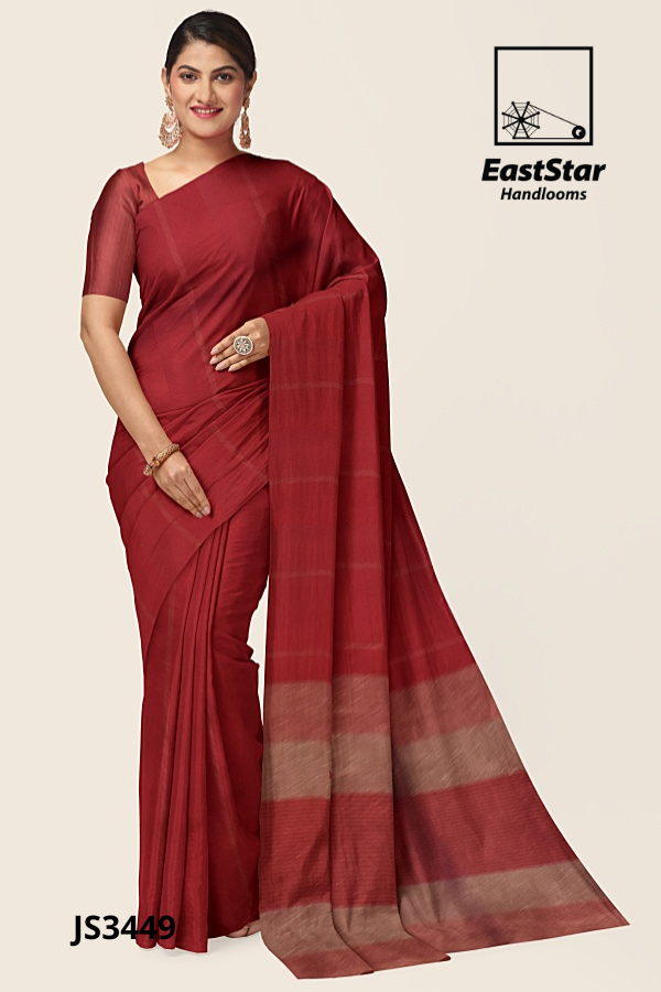 Red Handloom Silk Saree JS3449 Red Handloom Silk Saree JS3449