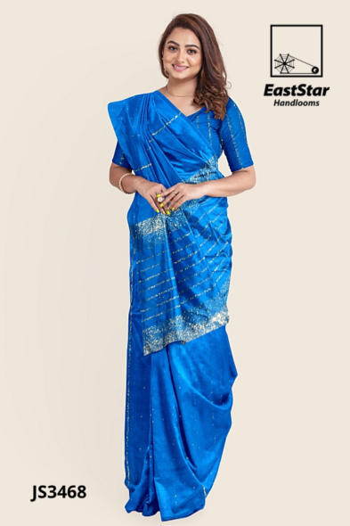 Royal Blue Handloom Silk Saree JS3468