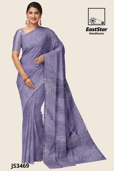 Lilac Handloom Silk Saree JS3469
