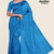 Solid Blue Handloom Silk Saree JS3491