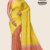 Bright Yellow Peach Handloom Silk Saree JS3529