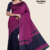 Magenta Navy Blue Handloom Silk Saree JS3542