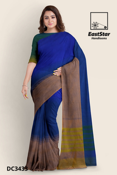 Multi Colour Handloom Cotton Saree DC3433