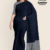 Navy Blue Handloom Cotton Saree DC3464
