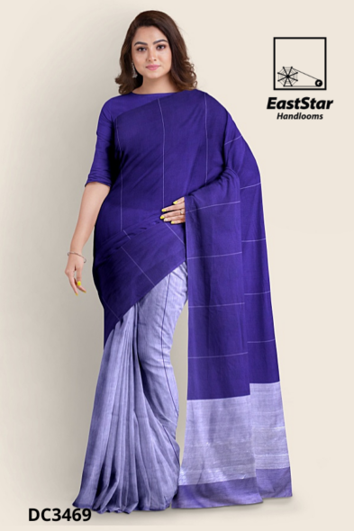 Purple Lavender Grey Handloom Saree DC3469