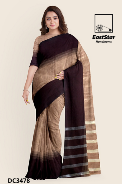 Maroon Dark Beige Handloom Cotton Saree DC3478 Maroon Dark Beige Handloom Cotton Saree DC3478