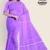 Lavender Solid Handloom Cotton Saree DC3484