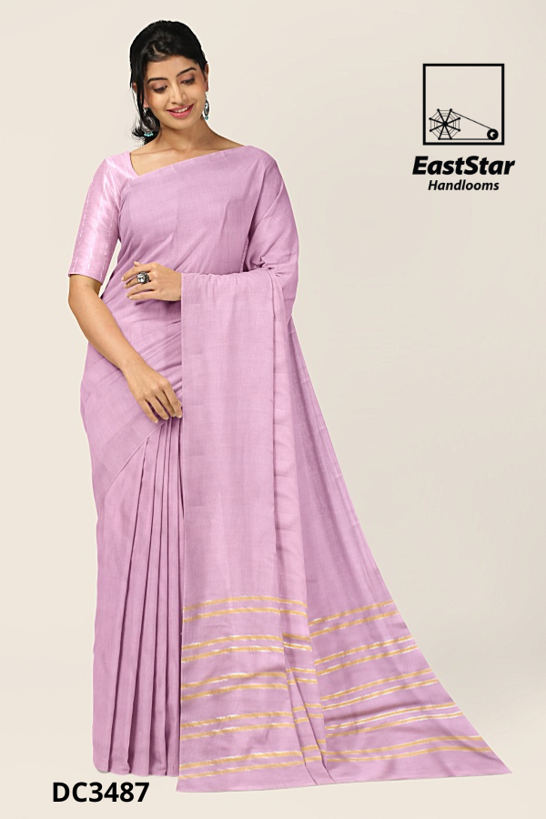 Pastel lavender Handloom Cotton Saree DC3487 Pastel lavender Handloom Cotton Saree DC3487