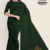 Forest Green Handloom Embroidery Cotton Saree EMC2074
