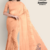 Peach Handloom Embroidery Cotton Saree EMC2076