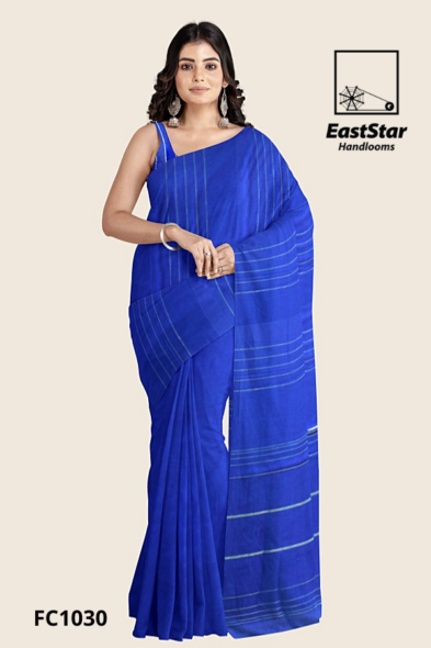 Royal Blue Handloom Cotton Saree FC1030 Royal Blue Handloom Cotton Saree FC1030