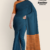 Teal Blue Handloom Cotton Saree FC1050