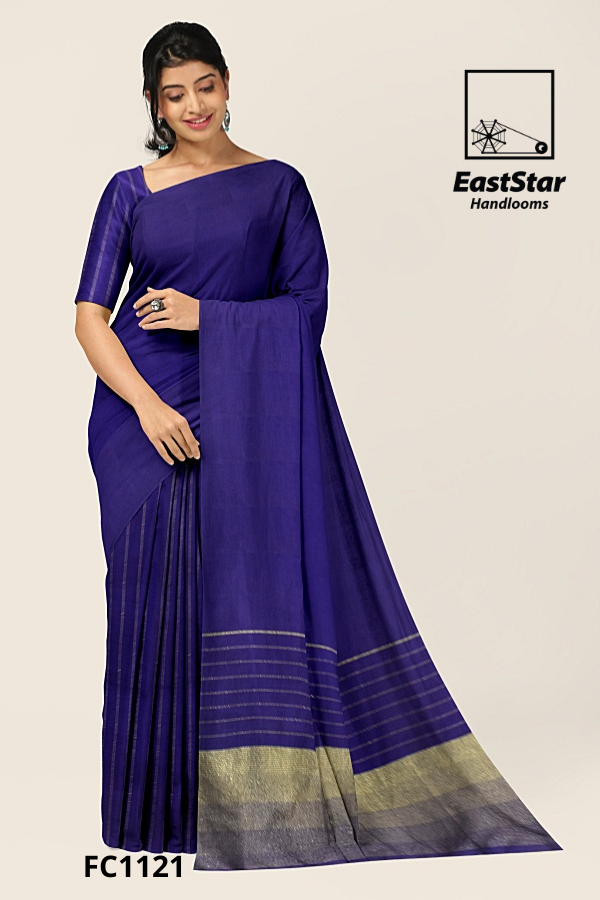 Purple Handloom Cotton Saree FC1121 Purple Handloom Cotton Saree FC1121