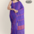 Purple Blue Handloom Cotton Saree FC1151