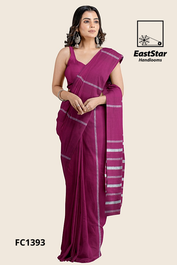 Magenta Handloom Cotton Saree FC1393 Magenta Handloom Cotton Saree FC1393
