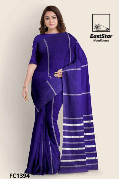 Purple Handloom Cotton Saree FC1394