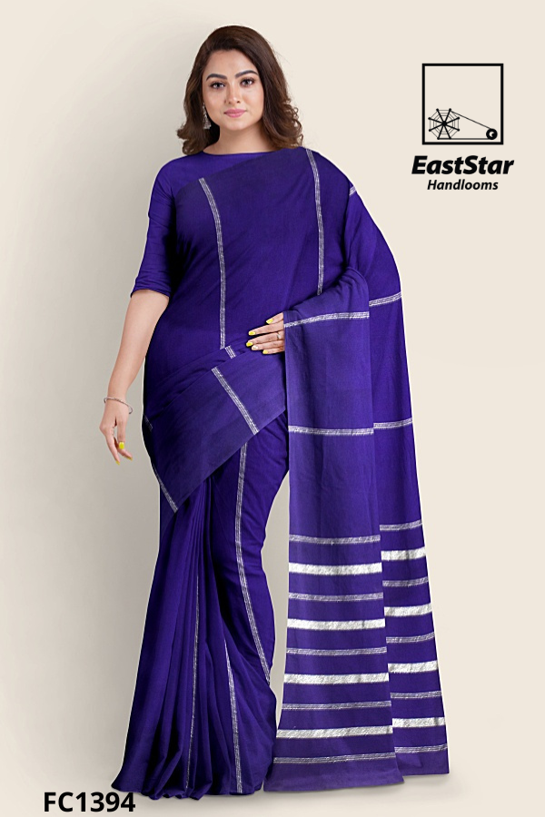 Purple Handloom Cotton Saree FC1394