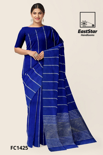 Royal Blue Handloom Cotton Saree FC1425