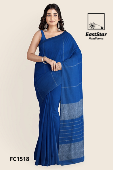 Royal Blue Handloom Cotton Saree FC1518