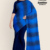 Navy Blue Cobalt Blue Handloom Cotton Saree FC1539