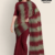 Maroon Olive Grey Handloom Cotton Saree FC1544