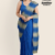 Royal Blue Olive Grey Handloom Cotton Saree FC1548