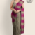 Olive Grey Magenta Cotton Saree FC1550