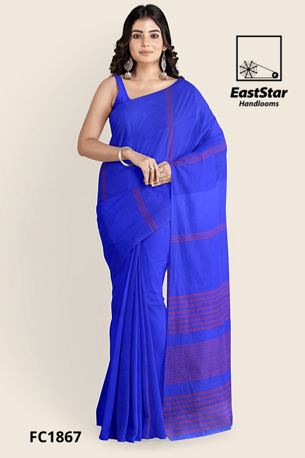 Royal Blue Handloom Cotton Saree FC1867 Royal Blue Handloom Cotton Saree FC1867