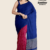 Royal Blue Magenta Handloom Cotton Saree FC1947