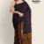 Dark Plum Brown Handloom Cotton Saree FC1964