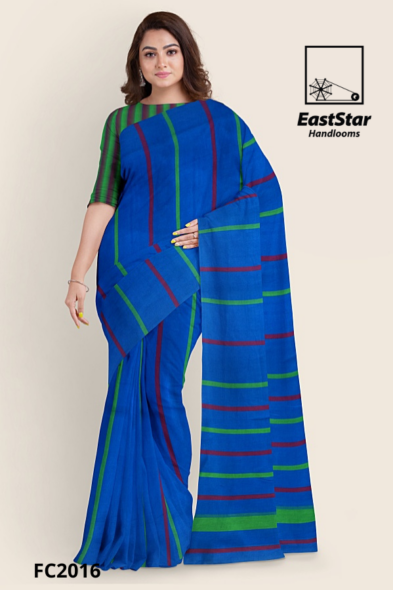 Royal Blue Handloom Cotton Saree FC2016