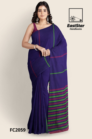 Purple Handloom Cotton Saree FC2059