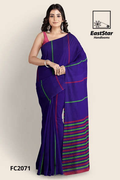 Deep Purple Handloom Cotton Saree FC2071