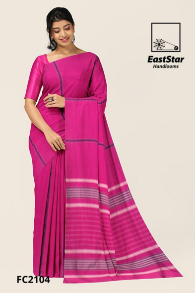 Magenta Handloom Cotton Saree FC2104