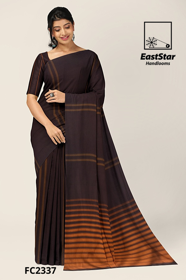 Brown Handloom Cotton Saree FC2337