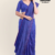 Purple Blue Handloom Silk Saree JS2536