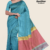 Teal Blue Handloom Silk Saree JS3490