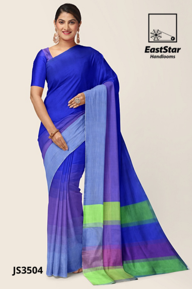 Multi Colour Handloom Silk Saree JS3504