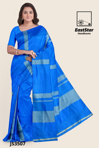Royal Blue Handloom Silk Saree JS3507