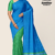 Blue Green Handloom Silk Saree JS3515