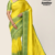 Yellow Green Handloom Silk Saree JS3517