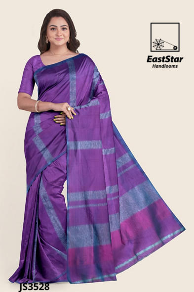 Purple Handloom Silk Saree JS3528