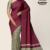 Maroon Sage Grey Handloom Silk Saree JS3537