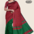 Maroon Green Handloom Silk Saree JS3541